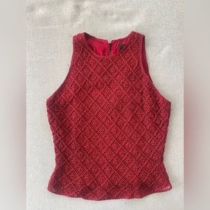 Vintage Carmen Marc Valvo Sequin and Silk Tank Top